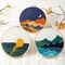 Embroidery Kits for Beginners Adults, Stamped Cross Stitch kits for Adult Beginners Embroidery Starter Kit with Pattern, 3 Embroidery Hoop and Fabric, Needles Threads (Attached Teaching Video QR Code)